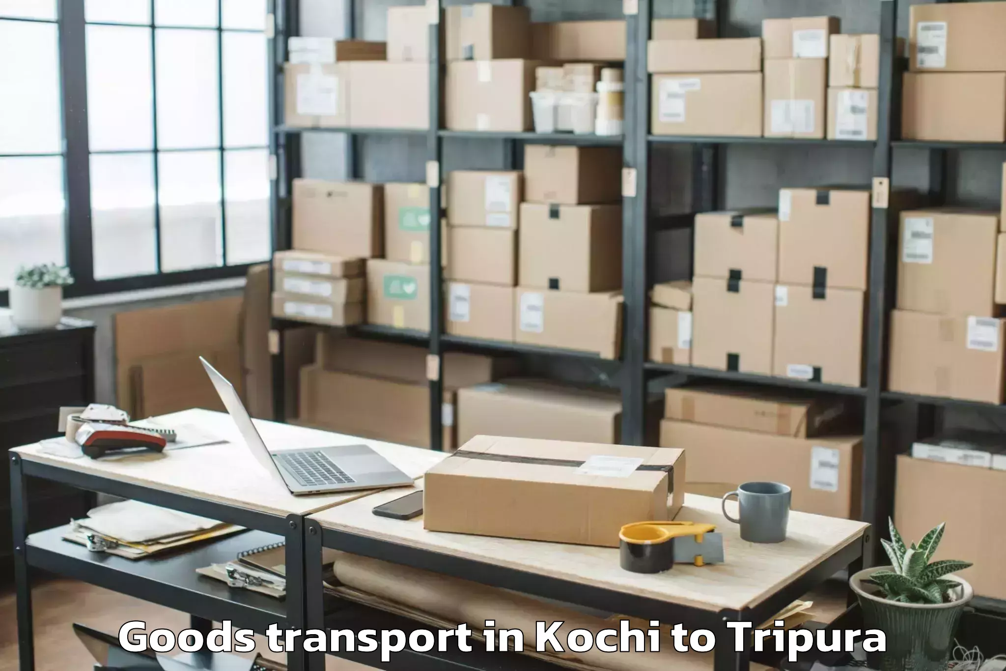 Affordable Kochi to Khowai Goods Transport